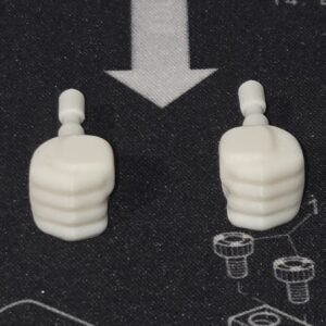 Transformers G1 Diaclone Cordon White 3D Printed Hands Left And Right Set