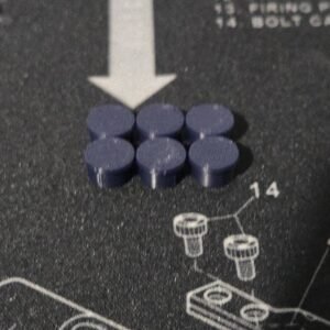 Transformers G1 3D Printed Roller Center Hub Caps Fillers Made Of Blue PLA