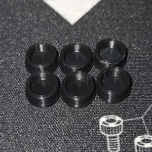 Transformers G1 3D Printed Roller Center Hub Caps Fillers Made Of Black PLA