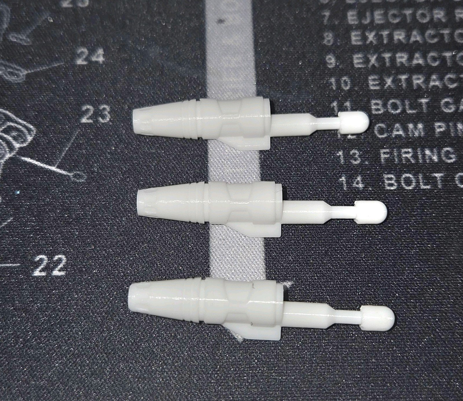 Transformers G1 Sideswipe 3D Printed Replacement Missiles Set Of x3 White