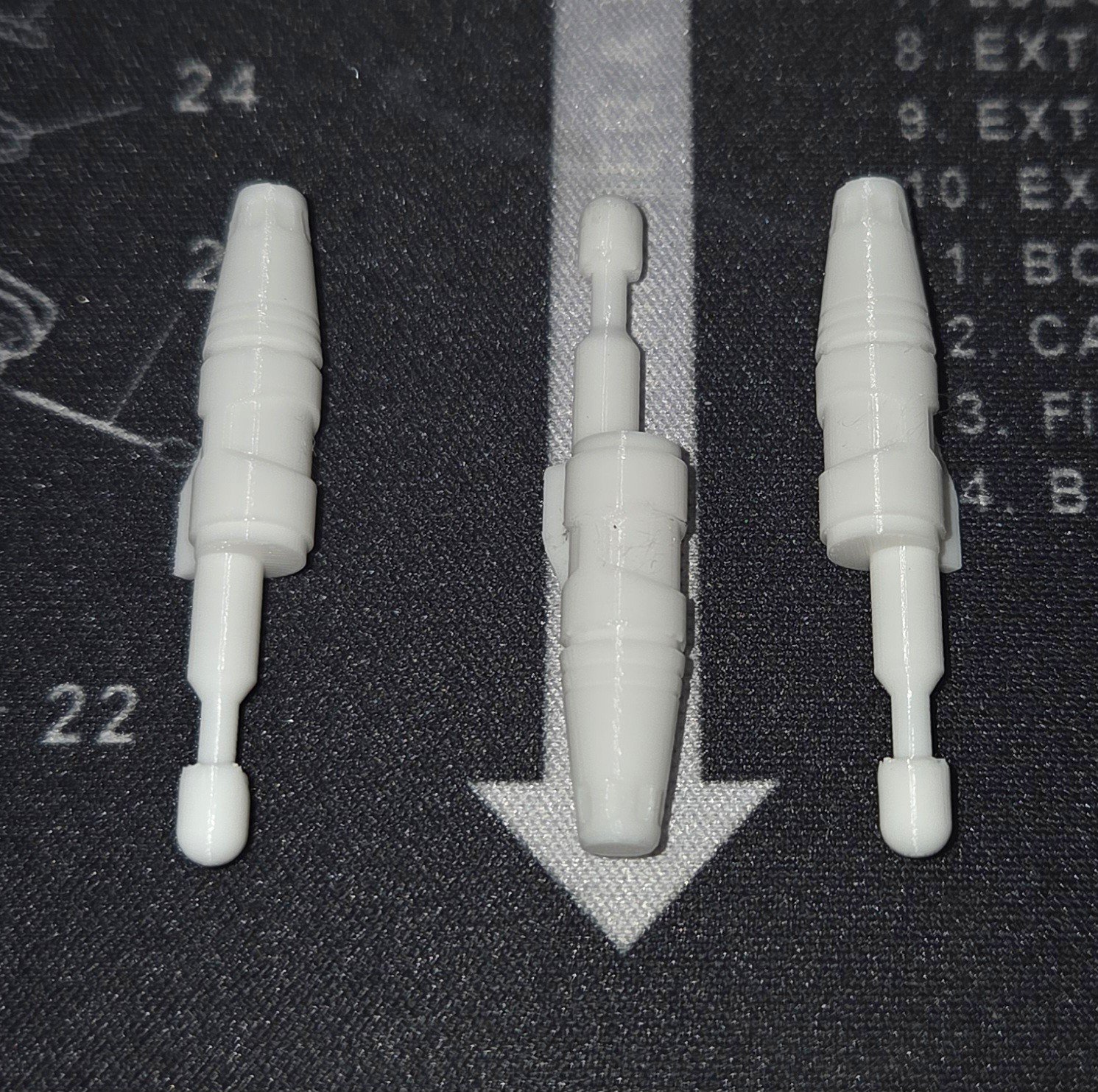 Transformers G1 Sideswipe 3D Printed Replacement Missiles Set Of x3 White - Image 2