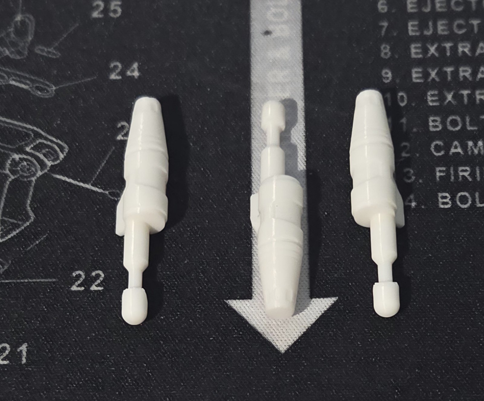 Transformers G1 Sideswipe 3D Printed Replacement Missiles Set Of x3 White - Image 3