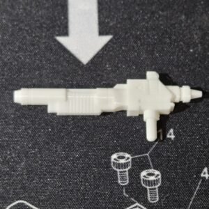 Transformers G1 Sideswipe 3D Printed Replacement Gun White PLA