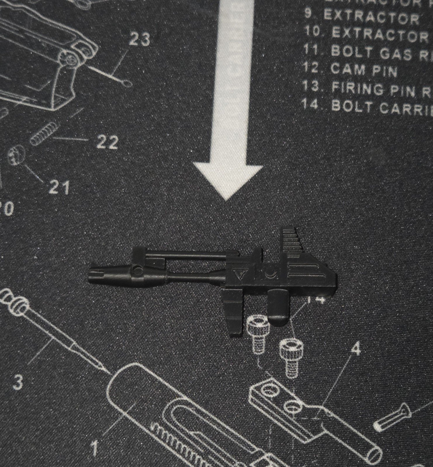 3D Printed Replacement Transformers G1 Grapple & Inferno Gun Black PLA