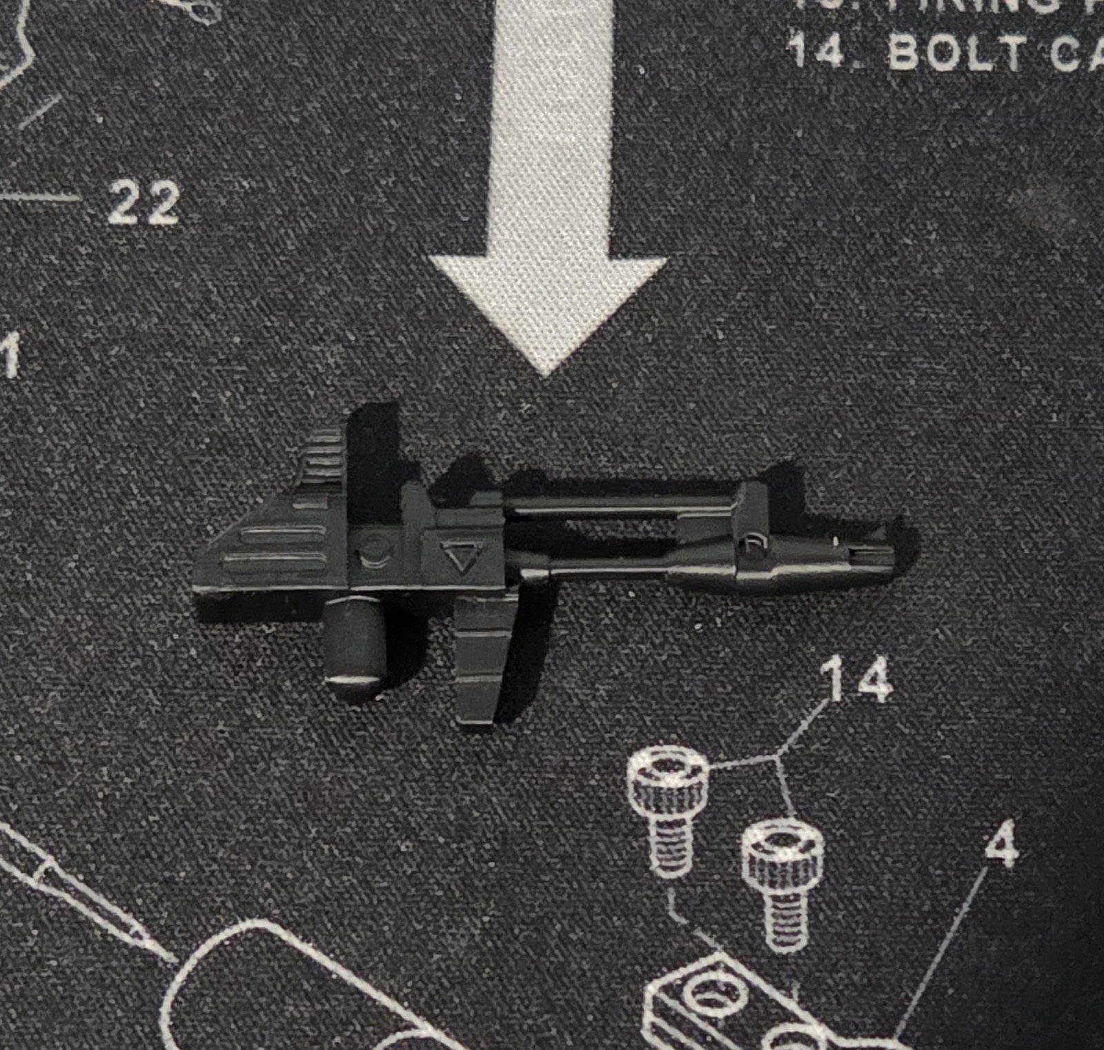 3D Printed Replacement Transformers G1 Grapple & Inferno Gun Black PLA - Image 3