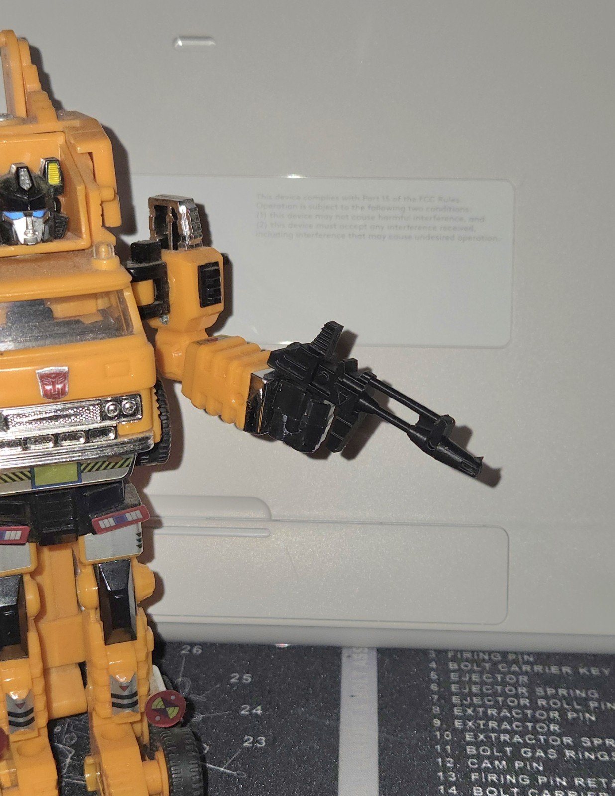 3D Printed Replacement Transformers G1 Grapple & Inferno Gun Black PLA - Image 4