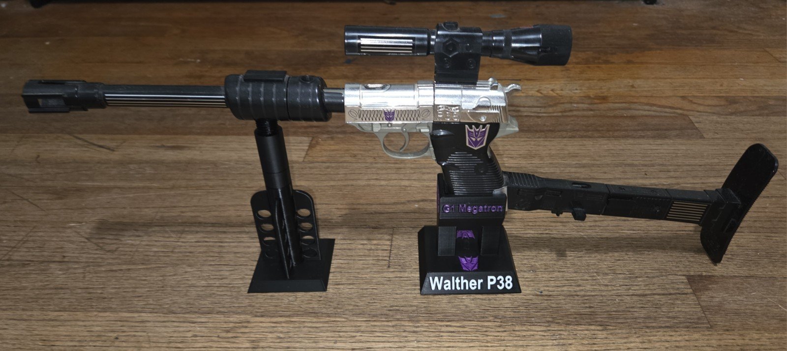 Transformers G1 Megatron Customized Stand & Adjustable Modular Monopod Combo 3D