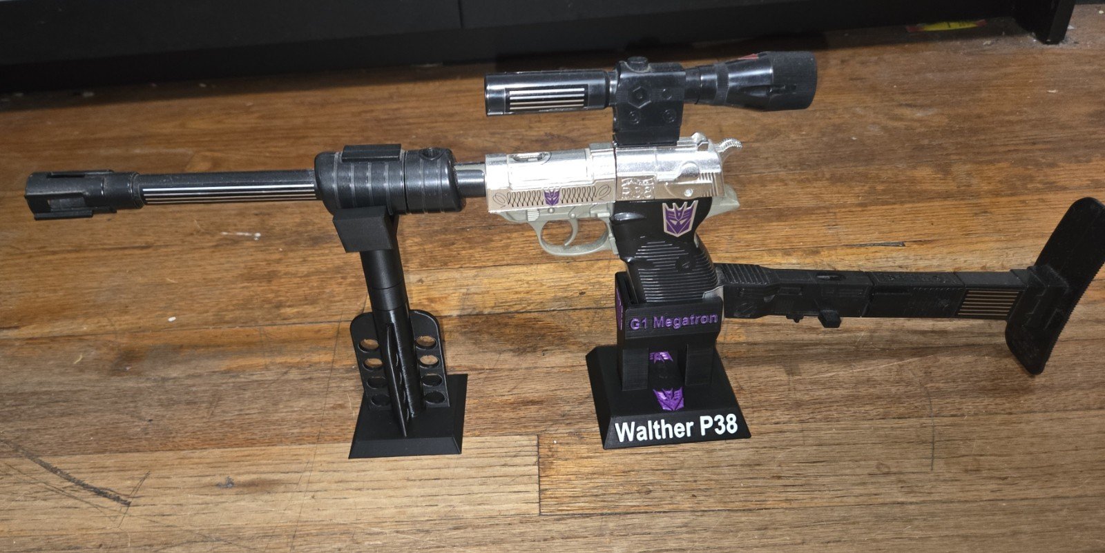 Transformers G1 Megatron Customized Stand & Adjustable Modular Monopod Combo 3D - Image 2