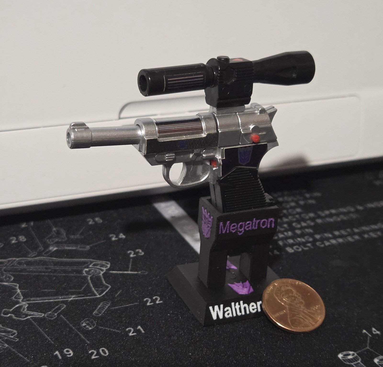 3D Printed Worlds Smallest Customized Stand For WST Megatron - Image 3