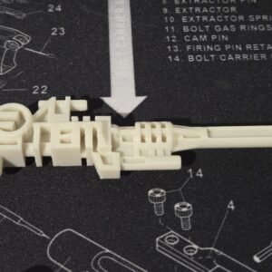 3D Printed G1 Sixshot Replacement Gun x1 Single Gun 3D Printed With Hard Bone