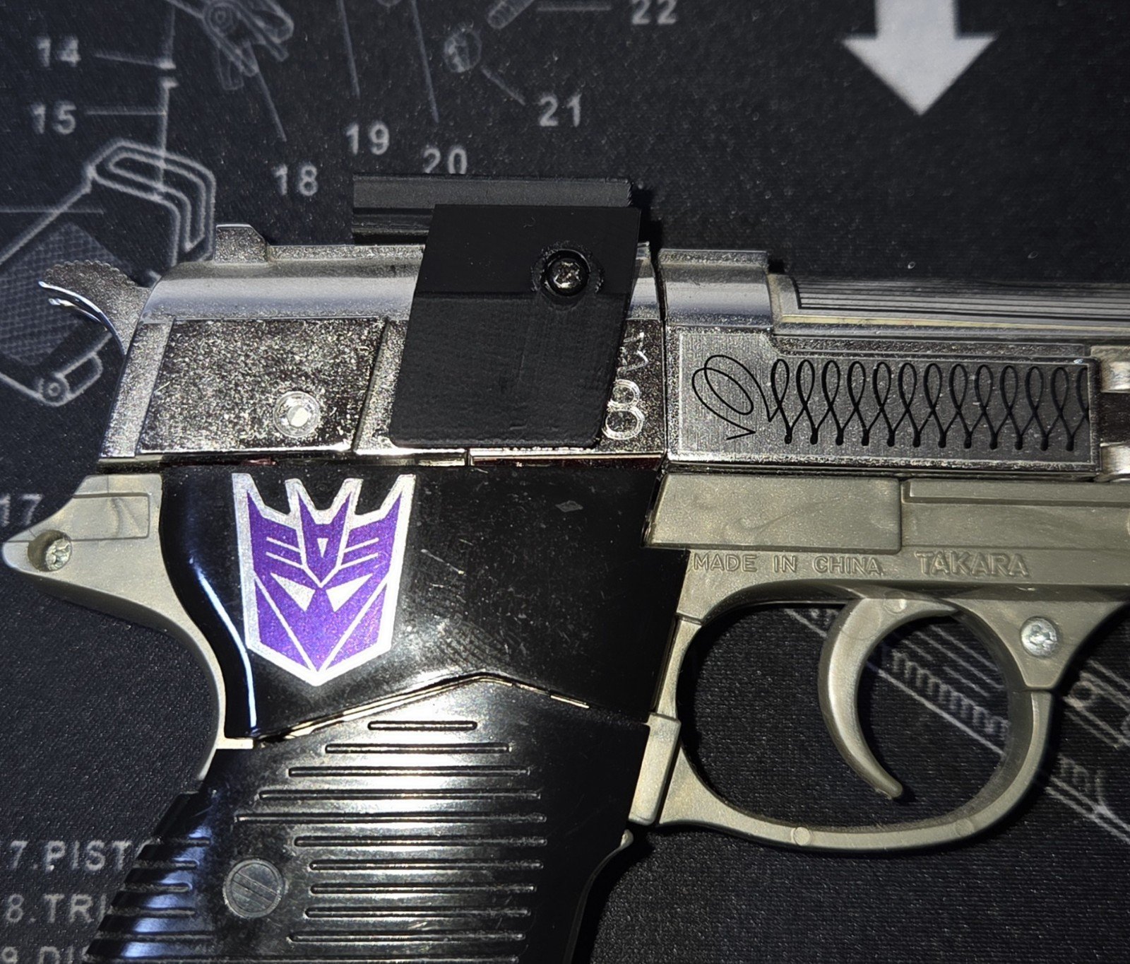 3D Printed Transformers G1 Megatron Replacement Arm Mount For Cannon Scope ASA - Image 5
