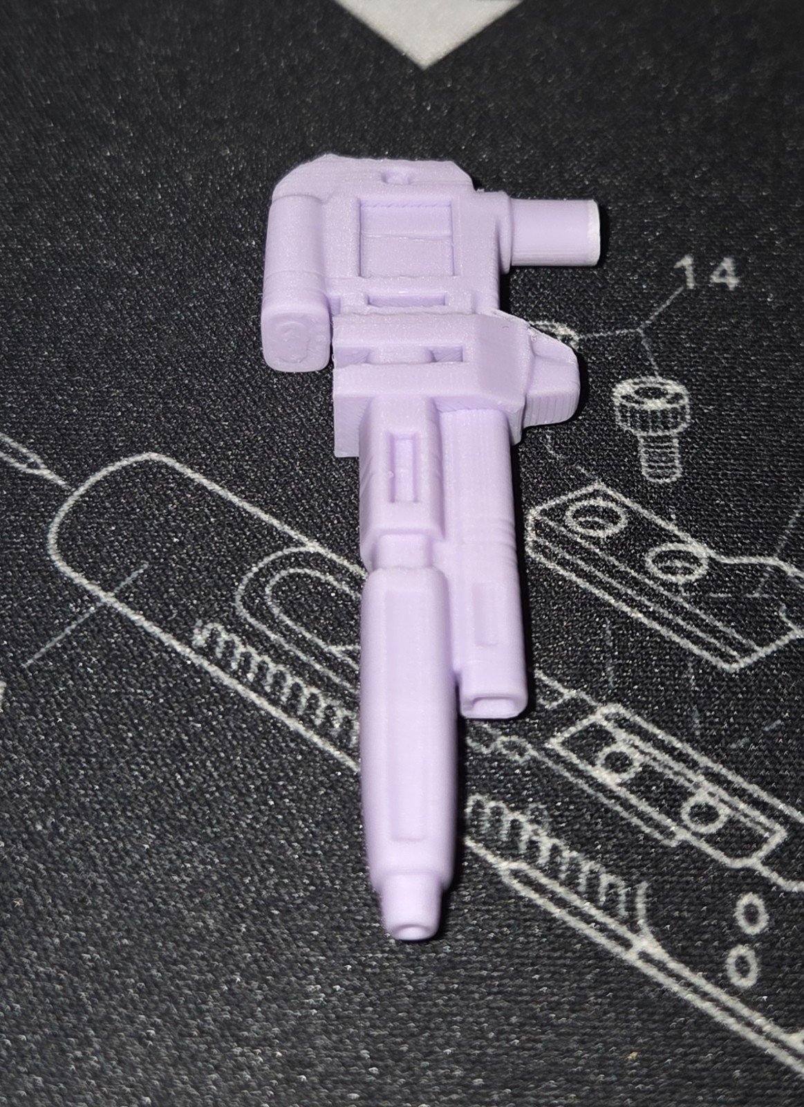 Transformers G1 Monstructor 3D Printed Replacement Main Gun Pastel Purple PLA - Image 2