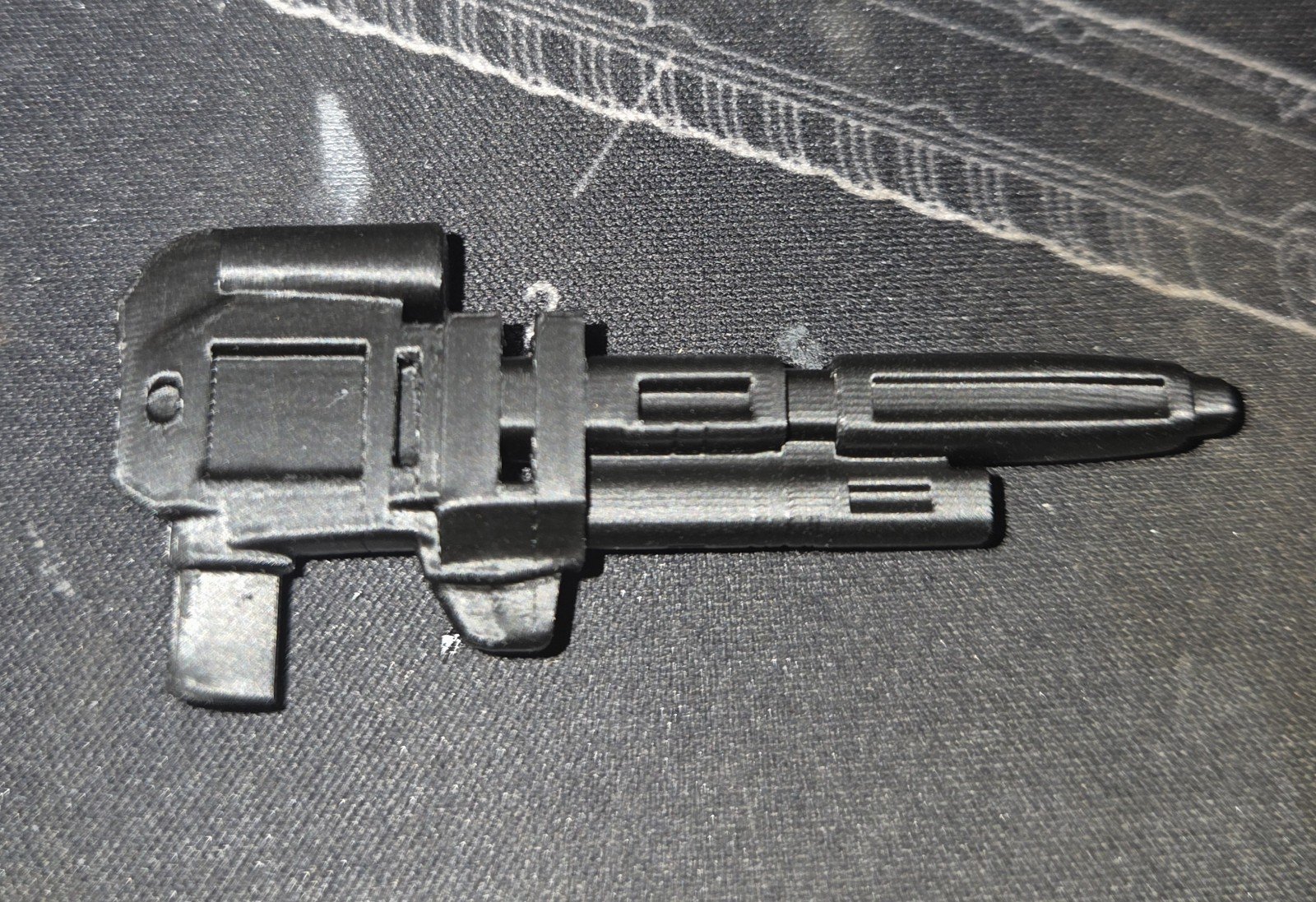 Transformers G1 Dinoking 3D Printed Replacement Main Gun Black PLA - Image 2