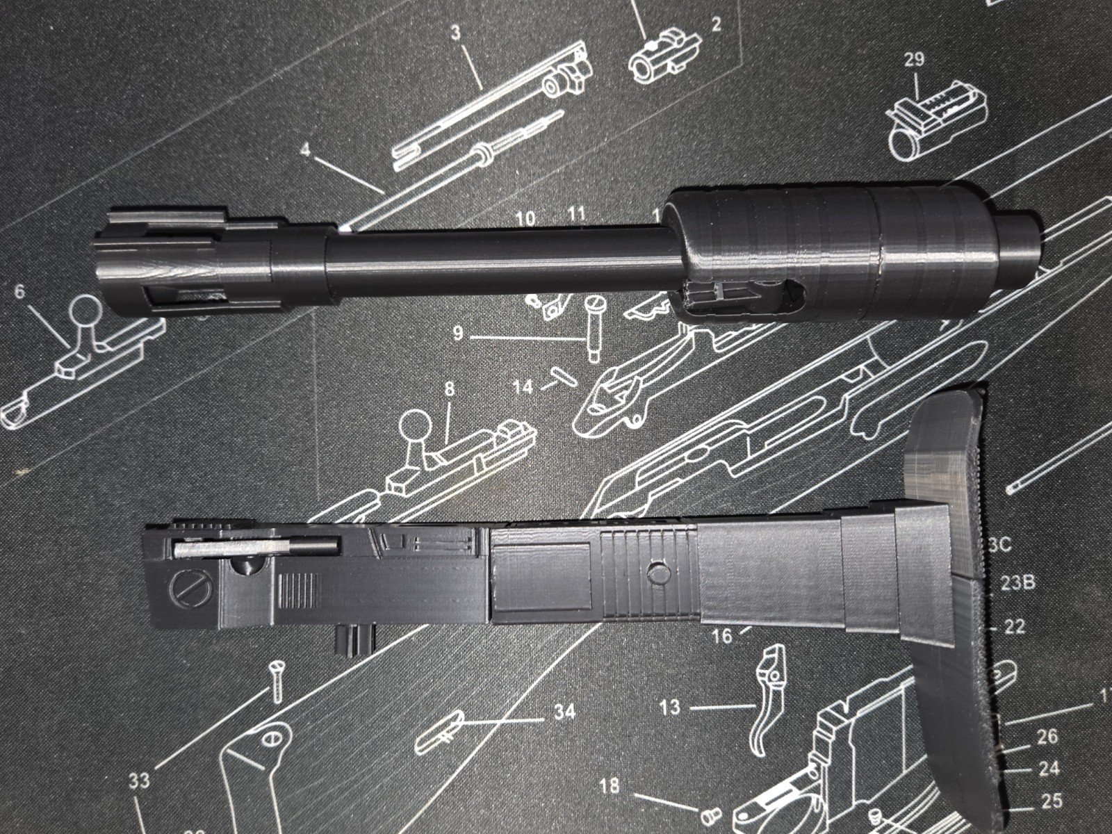 3D Printed Custom Stock & Barrel Extention Kit For Transformers G1 Megatron - Image 2