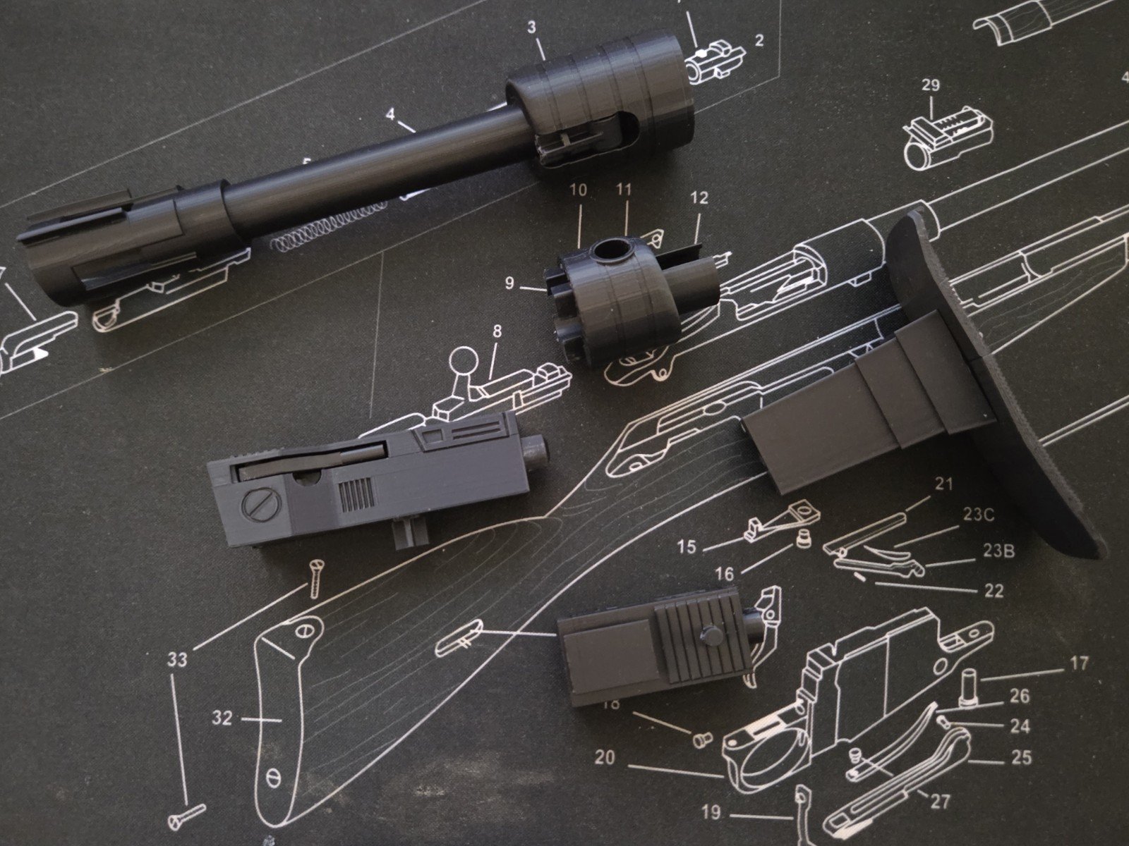 3D Printed Custom Stock & Barrel Extention Kit For Transformers G1 Megatron - Image 3