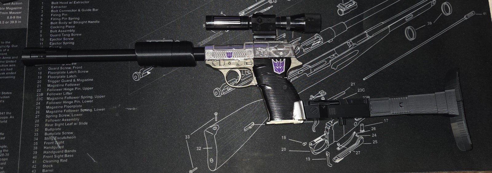 3D Printed Custom Stock & Barrel Extention Kit For Transformers G1 Megatron - Image 6