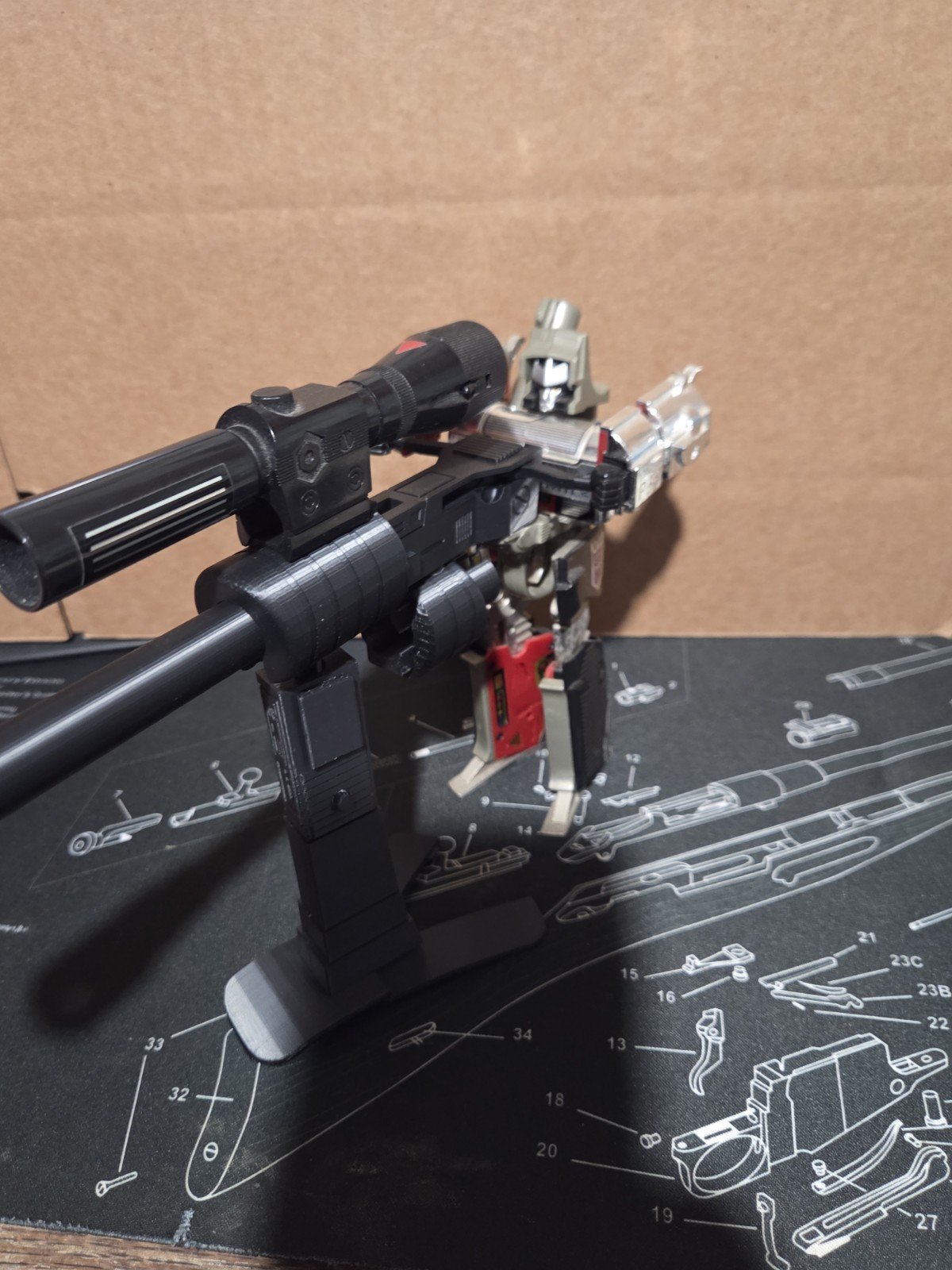 3D Printed Custom Stock & Barrel Extention Kit For Transformers G1 Megatron - Image 12