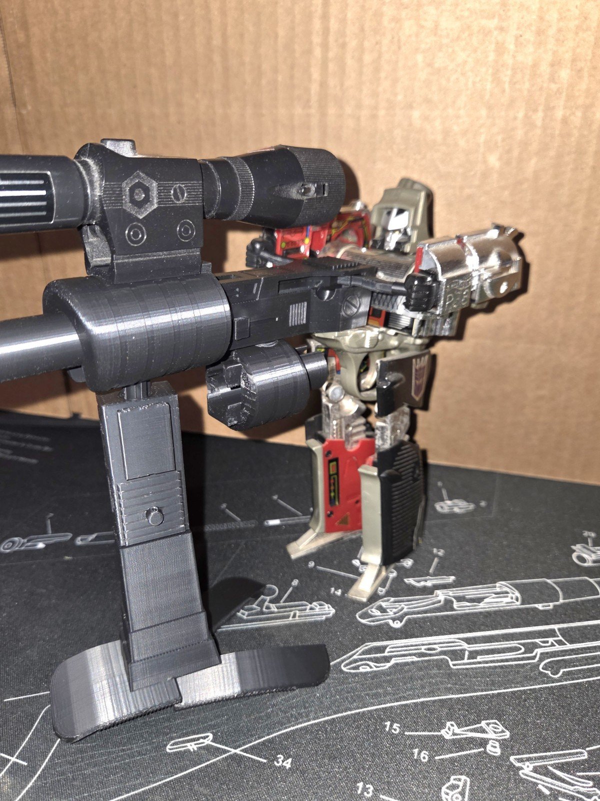 3D Printed Custom Stock & Barrel Extention Kit For Transformers G1 Megatron - Image 13