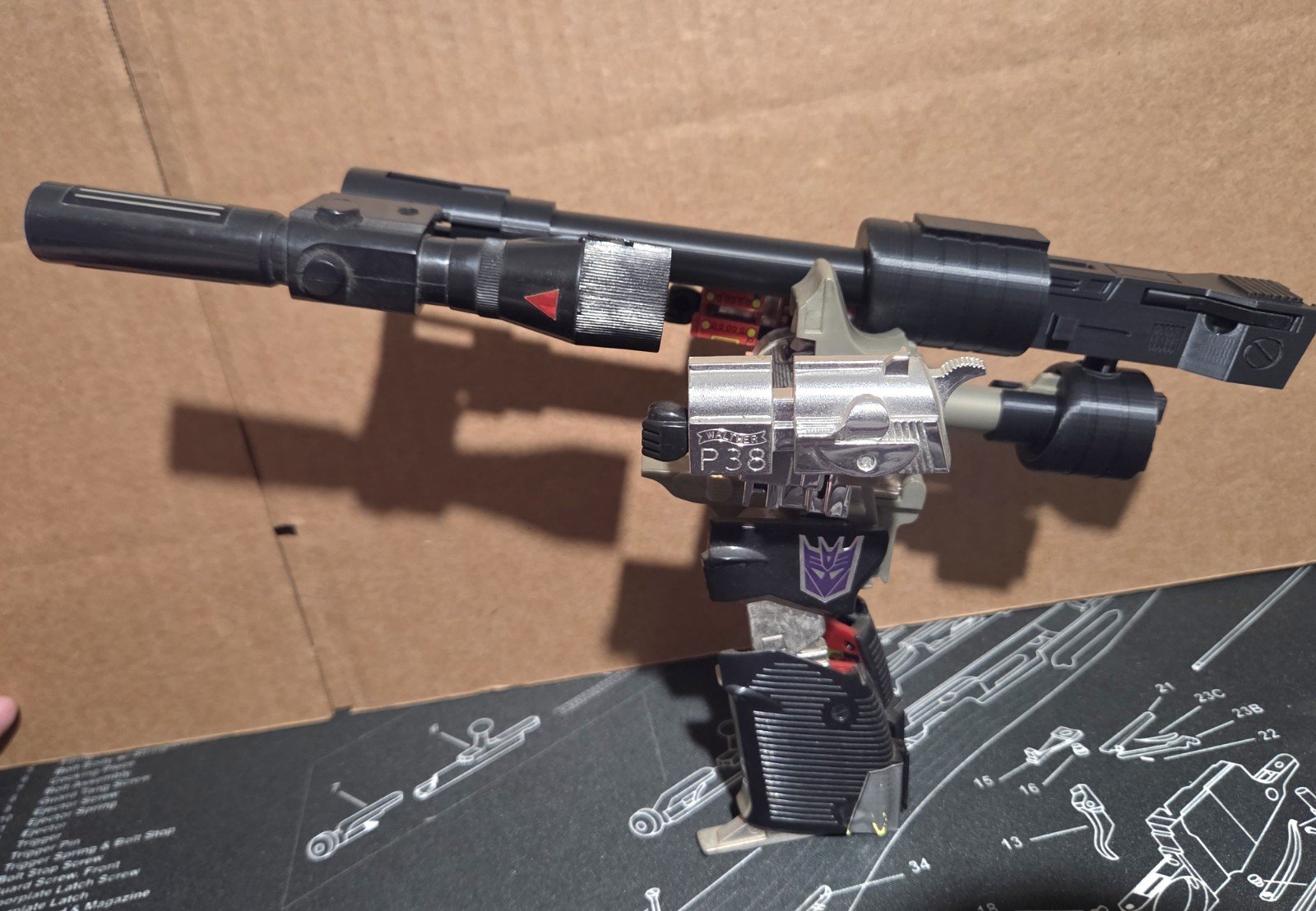 3D Printed Custom Stock & Barrel Extention Kit For Transformers G1 Megatron - Image 16