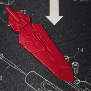 Transformers G1 3D Printed Replacement Brave Maximus Small Sword Red PLA