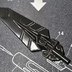 Transformers G1 3D Printed Replacement Grand Maximus Small Sword Black PLA