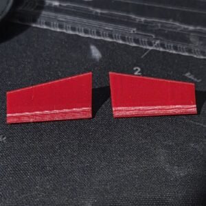 Transformers G1 Sideswipe 3D Printed Rear Spoiler Wings Red PLA Left & Right
