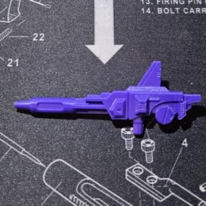 Transformers G1 Octane 3D Printed Replacement Gun Made Of Purple ABS