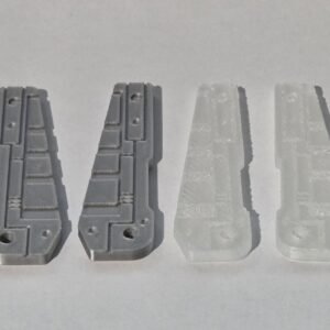 Transformers G1 Wheeljack 3D Printed Wings 2 Sets, x2 Silver & x2 Clear