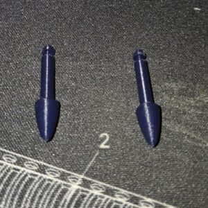 Transformers Diaclone Tracks 3D Printed Replacement Missile Set of x2 Dark Blue