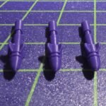 3D Printed Transformers G1 Blitzwing Missiles Set Of x3 Made Of Purple ABS