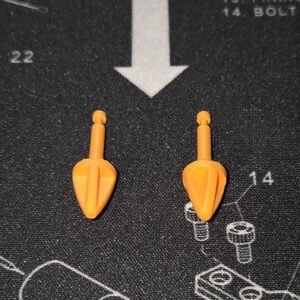 3D Printed Missile Set For Transformers E-hobby G1 Sunstorm Seeker Orange PLA