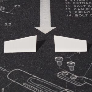Transformers G1 Red Alert 3D Printed Rear Spoiler Wings White PLA Left & Right