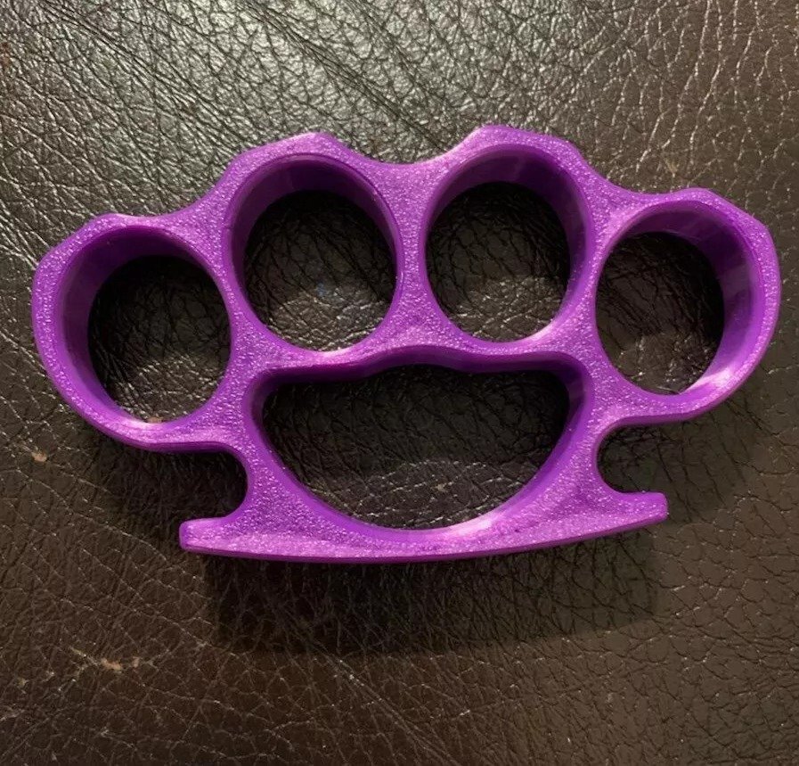 3D Printed Knuckles Purple PLA for Cosplay, Props, or Even Self Defense NOT STEEL - Image 2