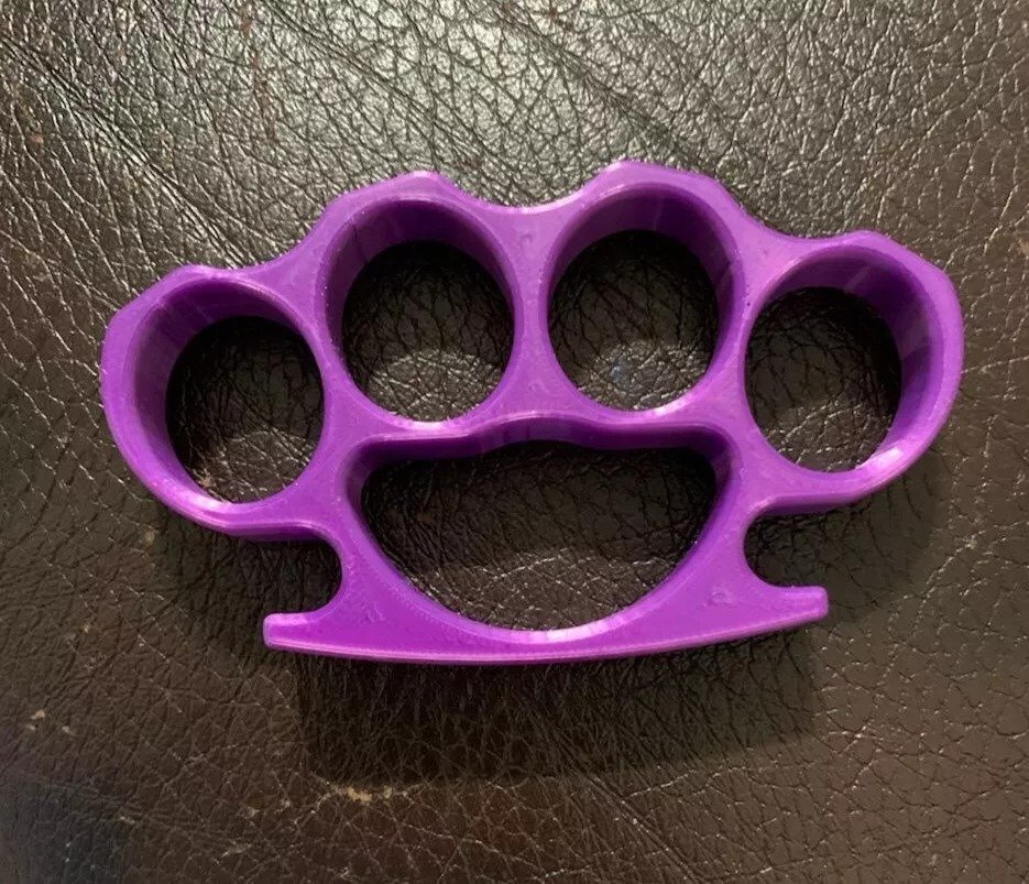 3D Printed Knuckles Purple PLA for Cosplay, Props, or Even Self Defense NOT STEEL