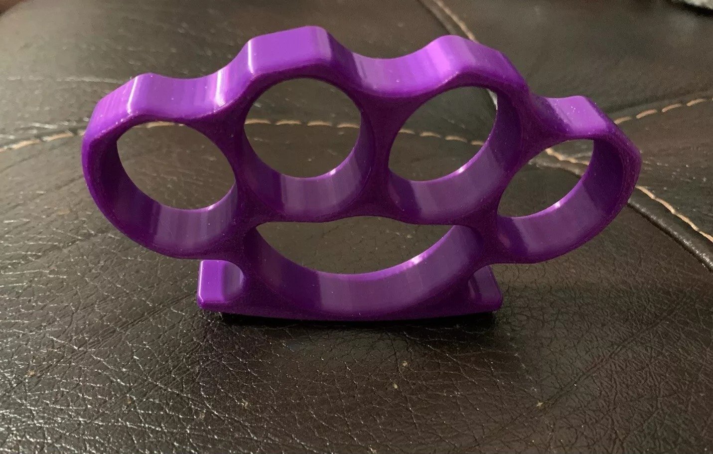3D Printed Knuckles Purple PLA for Cosplay, Props, or Even Self Defense NOT STEEL - Image 3