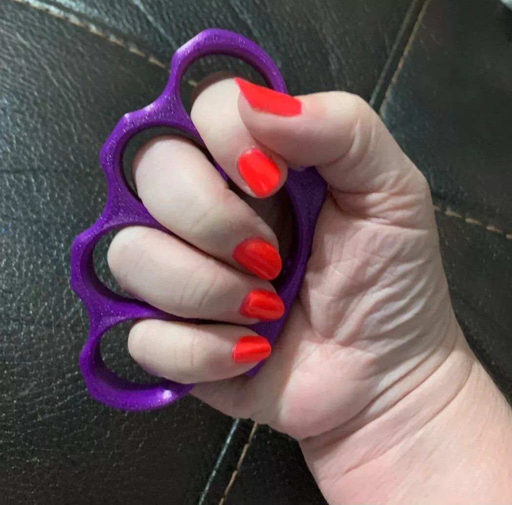 3D Printed Knuckles Purple PLA for Cosplay, Props, or Even Self Defense NOT STEEL - Image 5