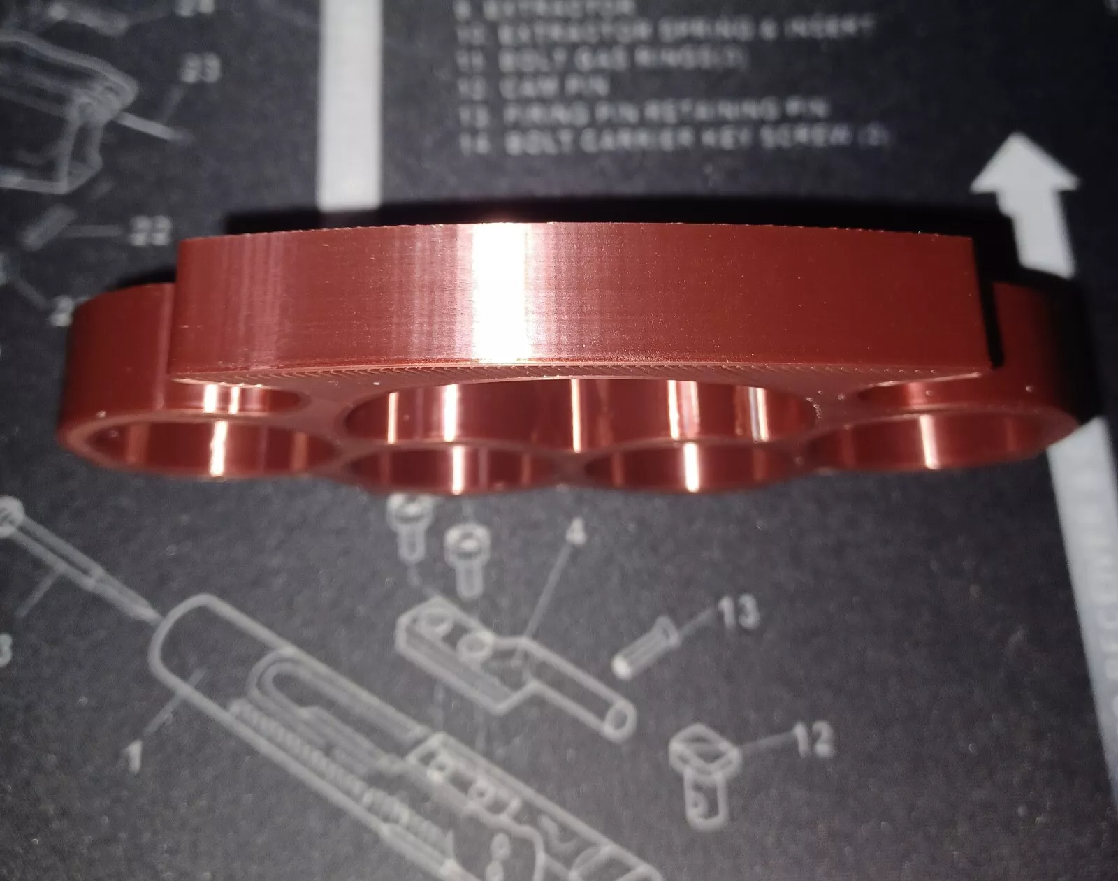 3D Printed Knuckles Copper Silk PLA N2 for Cosplay, Props, or Even Self Defense NOT STEEL - Image 4