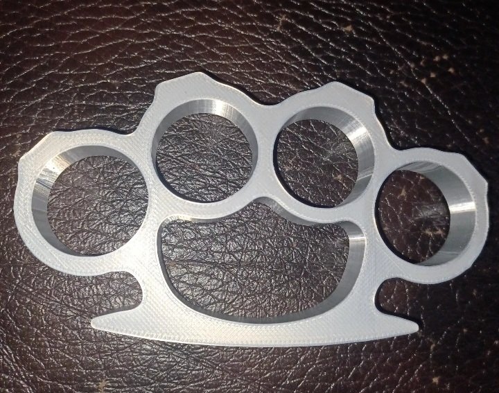 3D Printed Knuckles Silver Silk PLA N2 for Cosplay, Props, or Even Self Defense NOT STEEL - Image 2