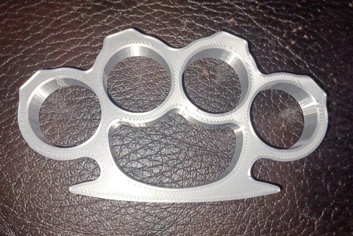 3D Printed Knuckles Silver Silk PLA N2 for Cosplay, Props, or Even Self Defense NOT STEEL