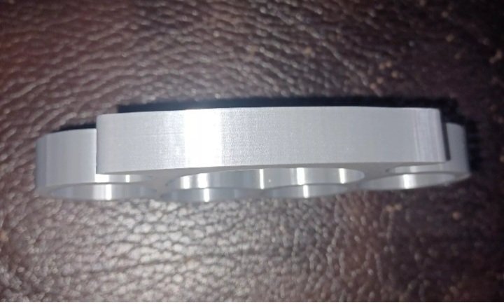 3D Printed Knuckles Silver Silk PLA N2 for Cosplay, Props, or Even Self Defense NOT STEEL - Image 4