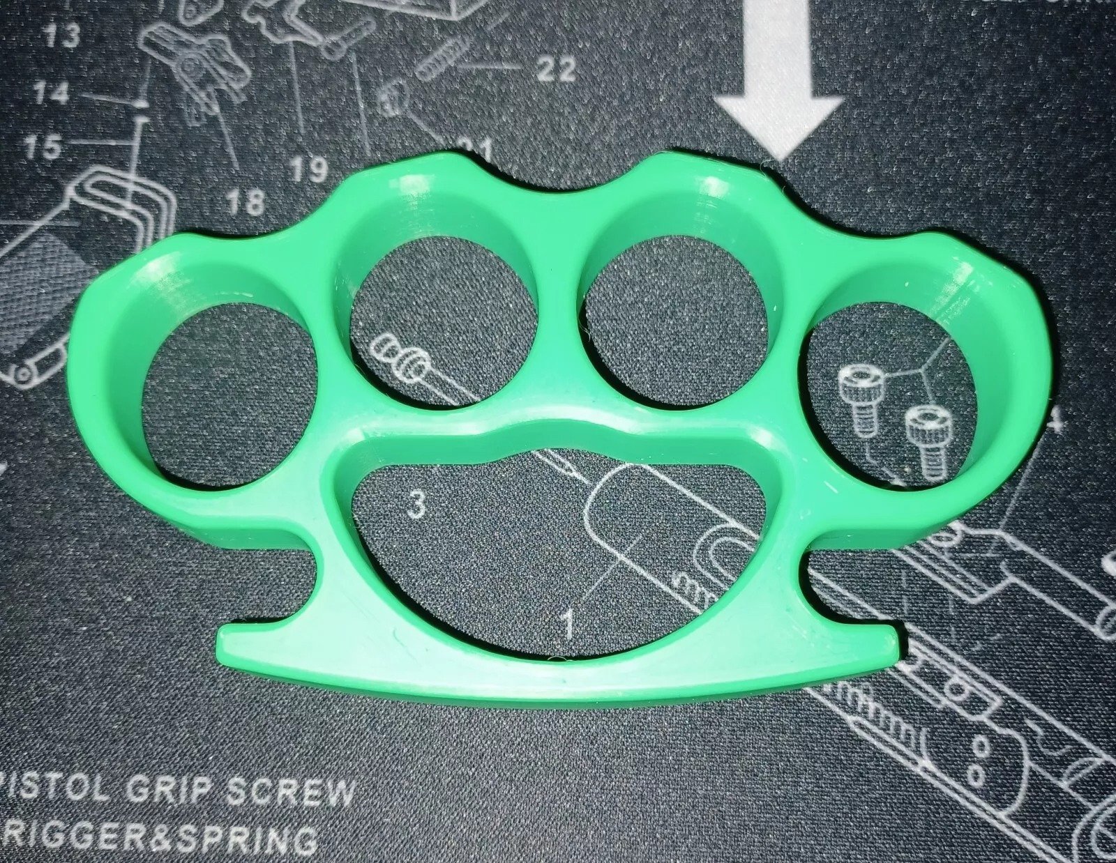 3D Printed Knuckles UV Glow PLA for Cosplay, Props, or Even Self Defense NOT STEEL - Image 2