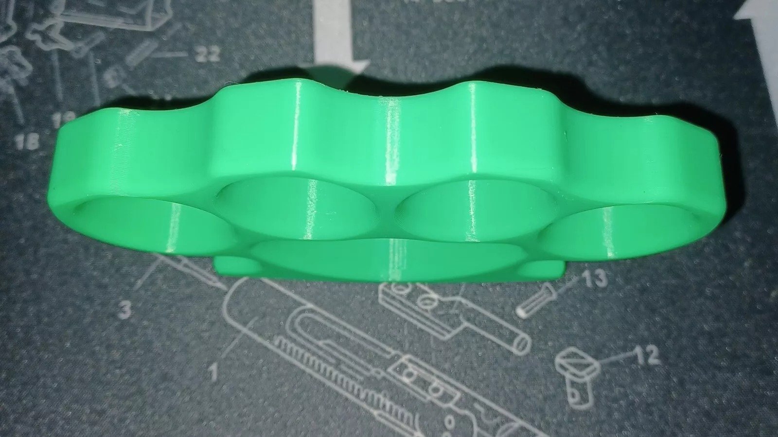 3D Printed Knuckles UV Glow PLA for Cosplay, Props, or Even Self Defense NOT STEEL - Image 3