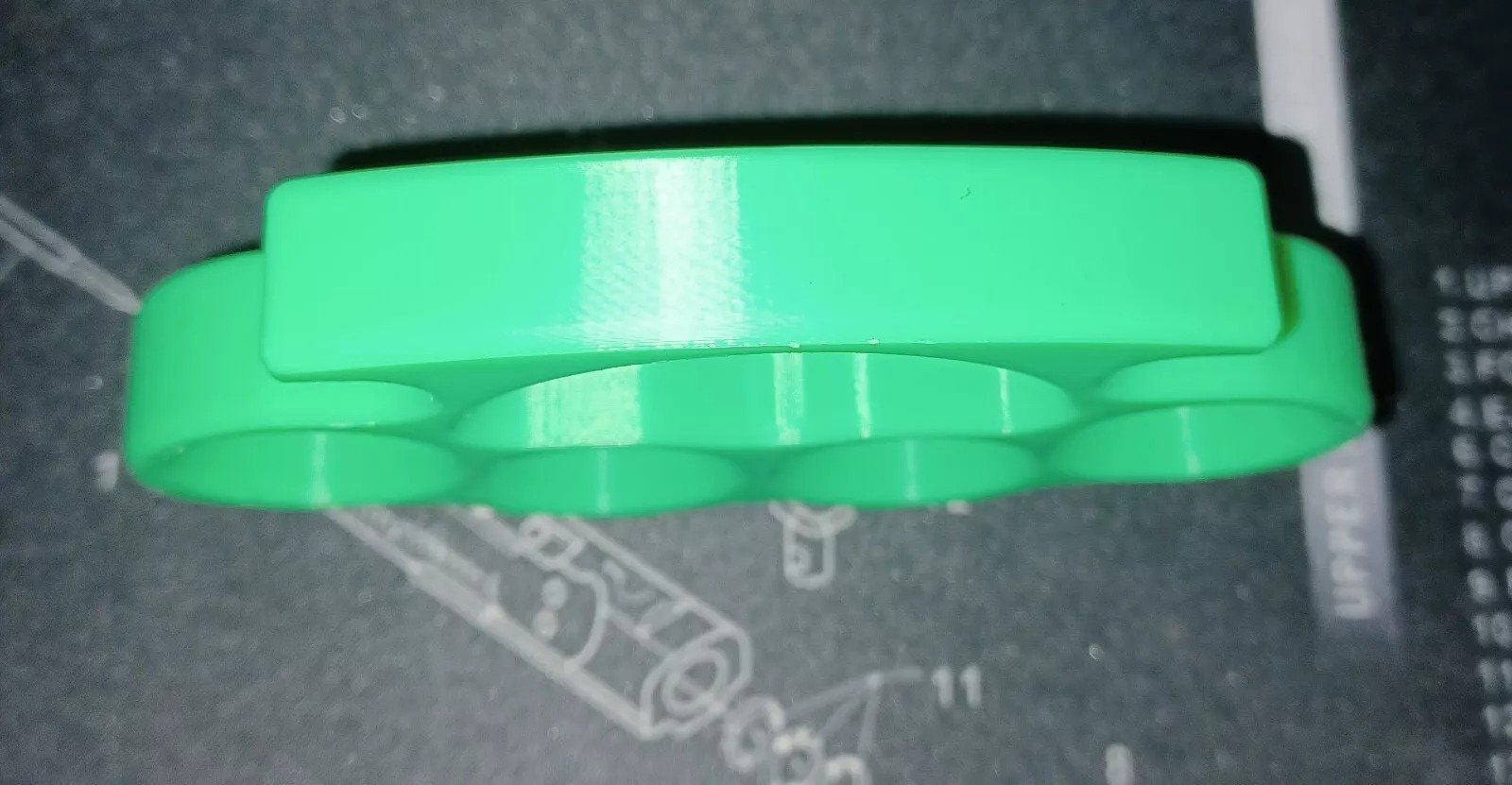 3D Printed Knuckles UV Glow PLA for Cosplay, Props, or Even Self Defense NOT STEEL - Image 4