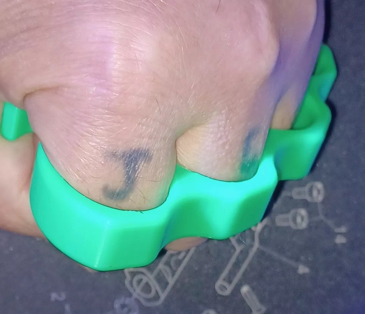 3D Printed Knuckles UV Glow PLA for Cosplay, Props, or Even Self Defense NOT STEEL - Image 6