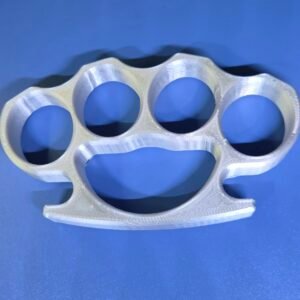 3D Printed Knuckles Silver Silk PLA for Cosplay, Props, or Even Self Defense NOT STEEL